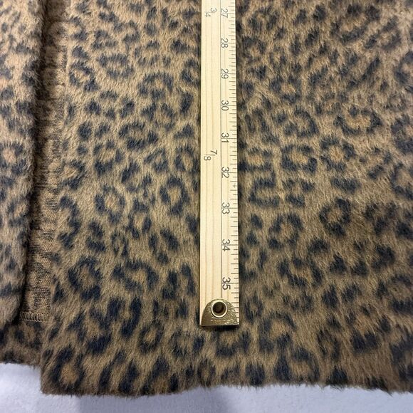 New Old Navy Leopard Print Long Line Coat 2X Textured Jacquard Tall Mob Wife - Picture 5 of 15